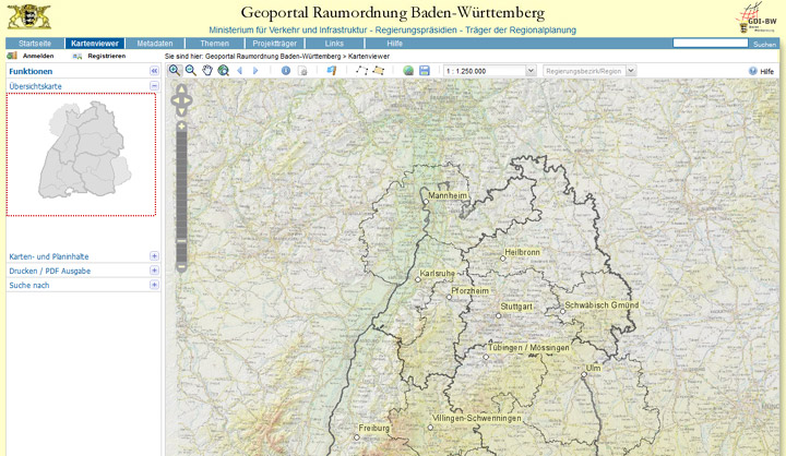 Geoportal Raumordnung Baden-Württemberg